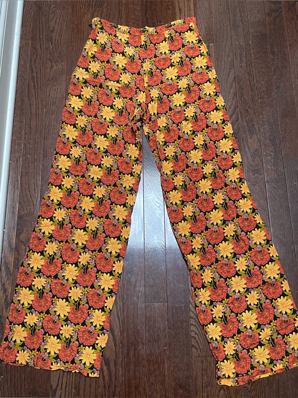 Topshop Floral Wide-Leg Pants